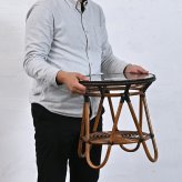 サイドテーブル コーヒーテーブル ガラス ラタンテーブル 籐製 おしゃれ 軽い コンパクト 和風 和モダン アジアン ナチュラル 和室 ホテル 旅館 客室 誕生日 プレゼント ガラステーブル 籐家具 縁側 座敷 ミニテーブル ナイトテーブル 新築祝い 引越し祝い
