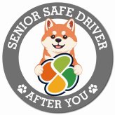 カーサイン 高齢者マーク SENIOR SAFE DRIVER 柴犬 マグネット 強力 直径13cm 肉球 日本製 車 ステッカー