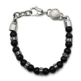 ディーゼル ブレスレット DIESEL DX1163040 BRACERET アクセサリー メンズ ブラック シルバー