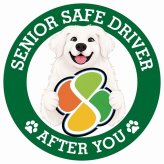 カーサイン 高齢者マーク SENIOR SAFE DRIVER グレートピレニーズ ステッカー シール 直径13cm 肉球 日本製 車