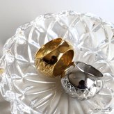 ステンレス ぷっくり ワイドリング 2カラー 18KGP ゴールド gold シルバー 太幅 大ぶり レディース 女性 指輪 金属アレルギー対応