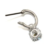 スワロフスキー swarovski ピアス Stilla ドロップピアス ラウンドカット 5636717 スティラ フープピアス アクセサリー レディース シルバー+ホワイト 海外正規品