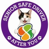 カーサイン 高齢者マーク SENIOR SAFE DRIVER ジャパニーズボブテイル ステッカー シール 直径13cm 肉球 日本製 車