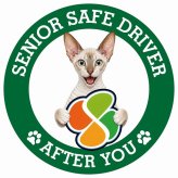 カーサイン 高齢者マーク SENIOR SAFE DRIVER コーニッシュレックス ステッカー シール 直径13cm 肉球 日本製 車