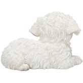 置物 woobia ウービア 犬 白い犬 リラックスマルチーズ 白 幅15.8cm 伏せ 小型犬 寝そべり リアル 本物そっくり イギリス生まれ 職人手彩色 縁起物 戌年 玄関 インテリア 新築祝い 引っ越し祝い 開店祝い 出産祝い 誕生日 お祝い ギフト プレゼント 犬好き マルチーズ好き