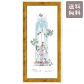ウォーター プレイ LS-05025 ルイ・シン 送料無料  ギフト アートフレーム ネコ 猫 絵画 水 ウォーター cat おしゃれ 北欧 インテリア お部屋