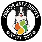 カーサイン 高齢者マーク SENIOR SAFE DRIVER ボーダーコリー ステッカー シール 直径13cm 肉球 日本製 車