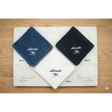 卒団記念品 水泳 スイミング ミニタオル 刺繍名入れ 部活 卒業 今治タオル ハンドタオル タオルハンカチ 25cm オリジナル オーダーメイド メンズ レディース お名前/イニシャル アルファベット ローマ字 退職記念品 退職祝い 水泳部【mt-14】