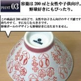 波佐見焼・野球ボールデザイン お茶碗【フラワーver.】