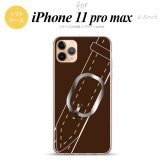 iPhone11ProMax iPhone11pro max スマホケース ソフトケース ベルト 茶 メンズ レディース nk-i11pm-tp327