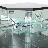 卓上ガラスコレクションケース ホワイト・ブラック 2色展開 ディスプレイケース ガラスケース 収納 おしゃれ シンプル 新生活 家具 インテリア 不二貿易