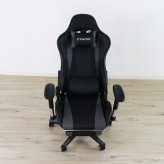 ゲーミングチェア 高さ調節 フットレスト付き グレー・ホワイト・オレンジ W70xD65xH123-133cm座面高44-54cm デスクチェア オフィスチェア パソコンチェア フットレスト グレイ ホワイト オレンジ おしゃれ 新生活