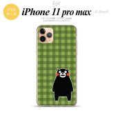 iPhone11ProMax iPhone11pro max スマホケース ソフトケース くまモン チェック 緑 メンズ レディース nk-i11pm-tpkm15