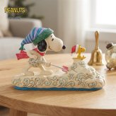 スヌーピー&ウッドストック 雪かき 12cm クリスマス | ジムショア ピーナッツ グッズ フィギュア 人形 置物 彫刻 Jim Shore 正規輸入品