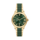 フォッシル FOSSIL 腕時計 レディース GILMORE デイト アナログ ステンレススチール＆グリーンセラミックウォッチ CE1138【2026 新作】