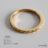 ステンレス カットリング 細身 キラキラ ゴールドリング 指輪 プチプラ 高見え フラワー シンプル ピンキー ワンポイント 重ね付け レディース 女性 金属アレルギー対応