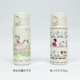 アルプスの少女ハイジ ワンプッシュ ステンレス ボトル 真空二重 350ml 軽量 水筒 ハイジ 保温 保冷 魔法瓶 ヨーゼフ  木もれ陽の下で