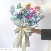 ぬいぐるみブーケ 【 くま束 】 かわいい花束 ランキング1位 発表会 誕生日 生誕祭 イベント 差し入れ 出産祝い 周年祝い 結婚式 結婚祝い 卒業祝い 卒園祝い 入学祝い 入園祝い 開店祝い くま ぬいぐるみ テディベア 花束 くま好き プレゼント