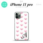 iPhone11Pro iPhone11 Pro スマホケース ハードケース ハート A 白 ピンク +アルファベット メンズ レディース nk-i11p-118i