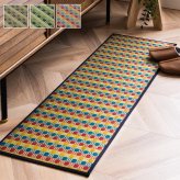 キッチンマット 120 い草ドット柄 マルチ 『ドロップ』 約43×120cm （裏面:滑りにくい加工）
