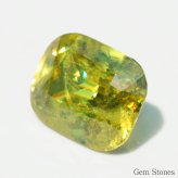 スフェーン 5.164ct 高品質 ルース 宝石 裸石 大粒 イエロー グリーン ジュエリー オリジナル 制作 コレクション 記念 お守り 誕生日 プレゼント