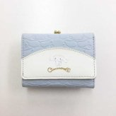シナモロール 財布 がま口 レディース ミニ財布 二つ折り キャラクター グッズ サンリオ 型押し 合皮 コンパクト 小銭入れ かわいい おしゃれ ギフト プレゼント SR22-2 サンリオ正規ライセンス品