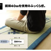 固わた40mm入り い草ごろ寝フリーマット（おやじの場所) 『大和』 約70×150cm