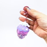 サンリオ シナモロール カラフルいちごドームキーホルダー ピンク シナモン Sanrio