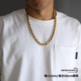 ステンレス あずきチェーンネックレス 4面カット ゴールド 金 18K GP 重量感 ゴールドネックレス 太め 細め 幅9タイプ 切れにくい 錆びにくい 金属アレルギー対応