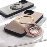 iphone13 ケース レザー iphone13mini iphone13Pro iphone13ProMAX リング付き 本革 マグセーフ対応 magsafe対応 13 13mini 13pro 13promax アイフォン13 アイフォン13mini スマホリング リング ホルダー スタンド スリム 山羊革 13ミニ 13プロ ベージュ メタリック 送料無料