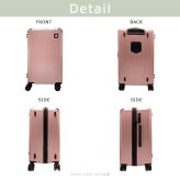 SCANDINAVIAN FOREST キャリーケース 63L Mサイズ 大容量 スーツケース 4-6泊 宿泊 旅行 出張 シンプル レディース ギフト プレゼント ピンク sfrs2401-m