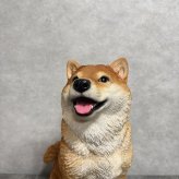 置物 お座りにっこり柴犬 大 グッズ 高さ52.5cm woobia ウービア 大きい 大型 おしゃれ ガーデン インテリア オブジェ 可愛い プレゼント 北欧 玄関 雑貨 動物 モダン 庭 ギフト 屋外 家 リアル 玄関先 ガーデンオーナメント ガーデニング 犬 いぬ 柴