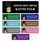 カーサイン 高齢者マーク SENIOR SAFE DRIVER ボンベイ ステッカー シール 長方形 15x5cm 肉球 日本製 車