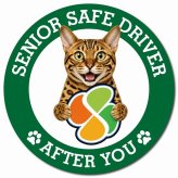 カーサイン 高齢者マーク SENIOR SAFE DRIVER ベンガル マグネット 強力 直径13cm 肉球 日本製 車 ステッカー