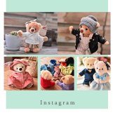 【10月13日発売予定】 [6点までメール便可] ぬいぐるみ用 服 2点セット コート パンツ ズボン ぬい服 クリスマス 推しぬい ぬい活 推し活 ぬいぐるみの服 人形 おしゃれ 可愛い 誕生日プレゼント 着せ替え おままごと 女の子 男の子 テディベア くま おもちゃ おしゃれこぐま 冬 コスチューム 身長12cm(4S)用 TBハンティングコート 778102