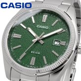 CASIO 腕時計 カシオ 時計 ウォッチ チープカシオ チプカシ アナログ クオーツ メタルバンド シルバー グリーンテクスチャードフィニッシュダイアル 海外モデル MTP-1302DA-3AV [並行輸入品]