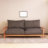 ソファ ハイム レッドオーク 天然木 ポケットコイル W188×D94.5×H85cm座面高43cm ソファー リビング 一人暮らし ブラウン おしゃれ 新生活