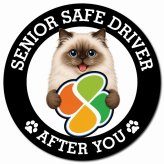 カーサイン 高齢者マーク SENIOR SAFE DRIVER ヒマラヤン マグネット 強力 直径13cm 肉球 日本製 車 ステッカー