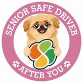 カーサイン 高齢者マーク SENIOR SAFE DRIVER ペキックス ステッカー シール 直径13cm 肉球 日本製 車