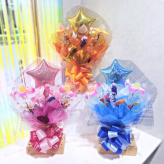 「誕生日」「推し活」「発表会」「結婚祝い」「昇進祝い」「卒園・卒業」「入園・入学」「お菓子」「花束」「キャンディーブーケ」　季節を超えたお世話いらずのお菓子のブーケ♡　《お菓子の賞味期限は1ヶ月以上の物をご用意しております》『スタープラム』