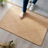 籐 敷 マット 玄関 キッチン 自然素材 アジアン ラタン ひんやり 冷感 リゾート お手入れ簡単 丈夫 耐久性 汚れにくい ハンドメイド インドネシア産 あじろ織り 約35×120cm