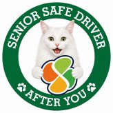 カーサイン 高齢者マーク SENIOR SAFE DRIVER ターキッシュアンゴラ ステッカー シール 直径13cm 肉球 日本製 車