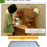 ガーデン エクステリア 天然木 パネル付き収納庫80 倉庫 屋外 室内 コンテナ ベランダ 木製 作業棚 吊り棚 新生活