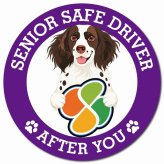 カーサイン 高齢者マーク SENIOR SAFE DRIVER スモールミュンスターレンダー マグネット 強力 直径13cm 肉球 日本製 車 ステッカー