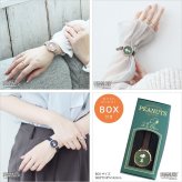 スヌーピー シェル風 腕時計 レディース 32mm  定形外 送料無料 合皮ベルト 大人可愛い PEANUTS ウォッチ 軽量 キャラクター 時計 ギフト ベージュ
