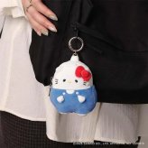 PUKUMARU チャームポーチ ぷくまる サンリオ ミニポーチ バッグチャーム 小物入れ キーホルダー マスコットポーチ シナモロール クロミ ハローキティ ポムポムプリン マイメロディ ポチャッコ ハンギョドン ウサハナ キャラクター かわいい 高校生 鍵
