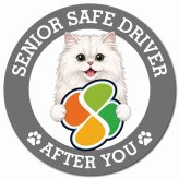 カーサイン 高齢者マーク SENIOR SAFE DRIVER ペルシャ マグネット 強力 直径13cm 肉球 日本製 車 ステッカー
