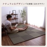 置き畳 ユニット畳 システム畳 国産 日本製 ナチュラルスタイル い草 消臭 抗菌防臭 市松 約82×82×2.3cm 2P 同色2枚組