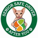 カーサイン 高齢者マーク SENIOR SAFE DRIVER スフィンクス ステッカー シール 直径13cm 肉球 日本製 車