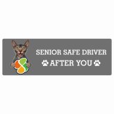 カーサイン 高齢者マーク SENIOR SAFE DRIVER ライコイ ステッカー シール 長方形 20x6.7cm 肉球 日本製 車